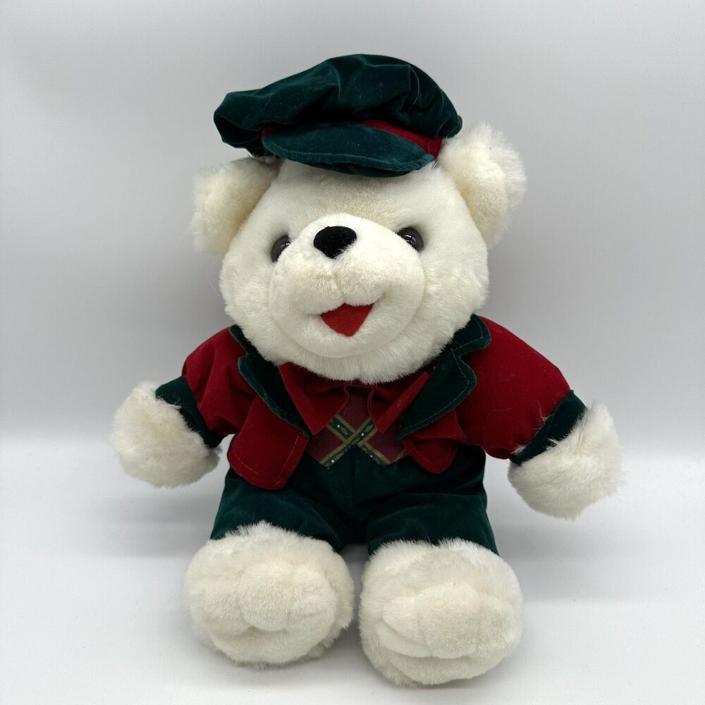 VIntage Tb Trading Co Christmas White Bear 15" Stuffed Plush Animal Toy